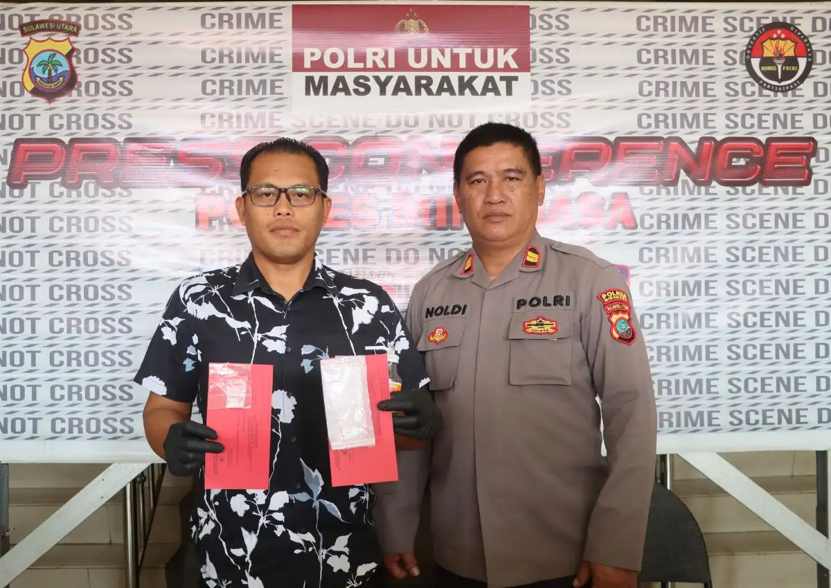 Press Conference Pengungkapan Kasus Narkotika di Wilayah Hukum Polres Minahasa